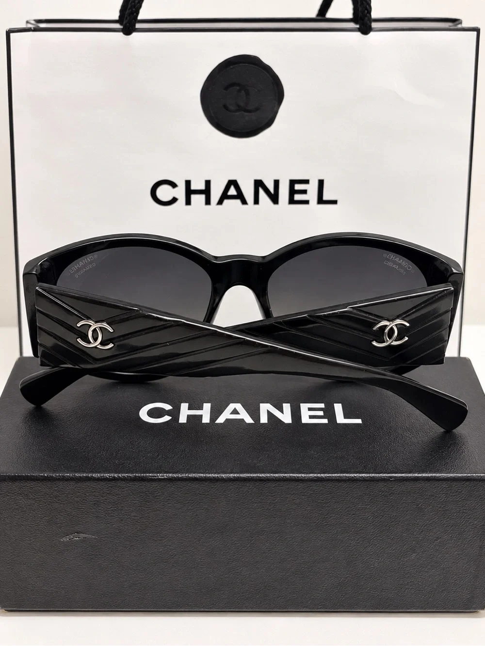 CHANEL Black Oversized Women's Sunglasses